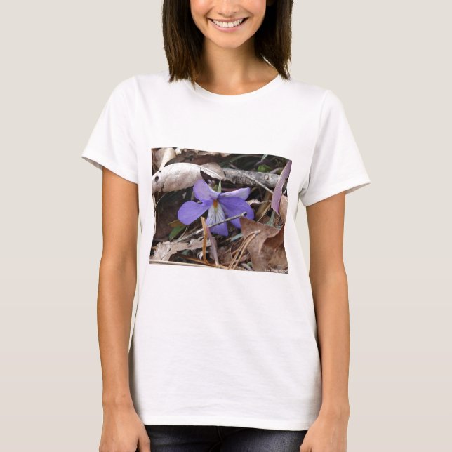 T-shirt Fleur sauvage Oiseaux-Pied Violet Sources thermale (Devant)