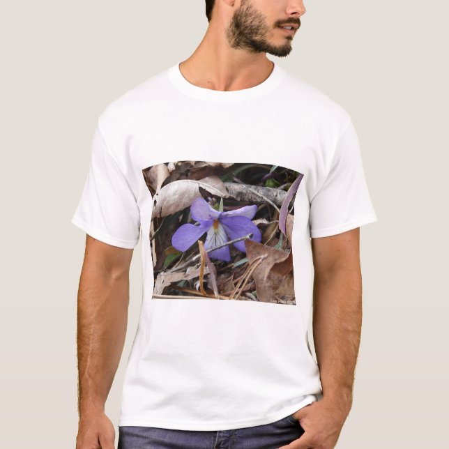 T-shirt Fleur sauvage Oiseaux-Pied Violet Sources thermale (Devant)