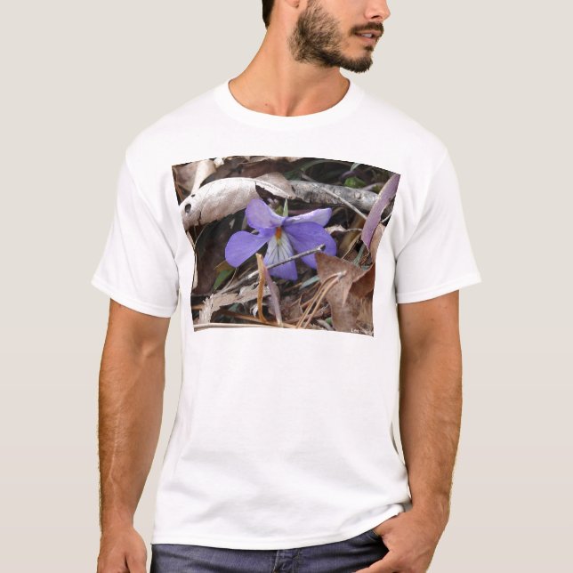 T-shirt Fleur sauvage Oiseaux-Pied Violet Sources thermale (Devant)