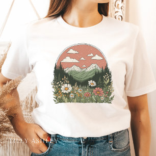 T-shirt fleur sauvage Park Daisies pour femmes