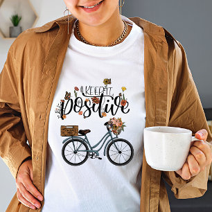 T-shirt Fleur sauvage vintage Garder ça positif