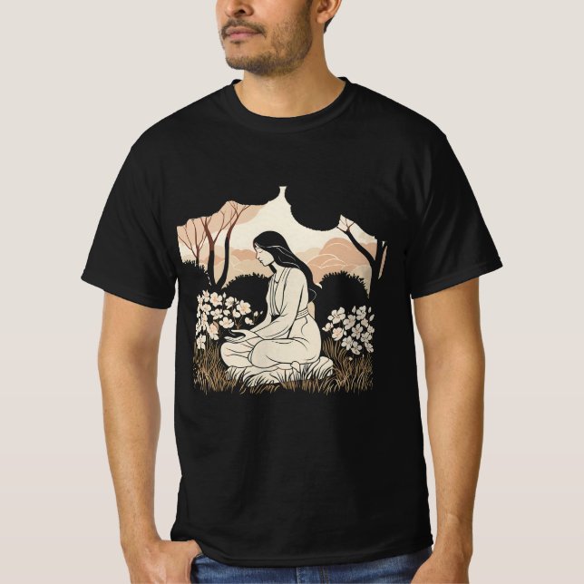 T-shirt “Fleur Silencieuse” (Devant)