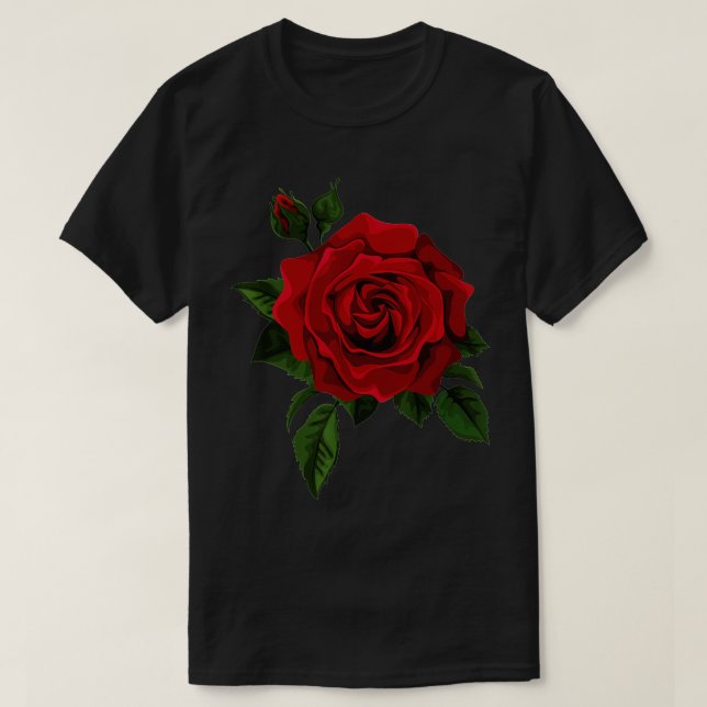 T-shirt Fleur simple Roses rouges de mignonne Roses rouges (Design devant)