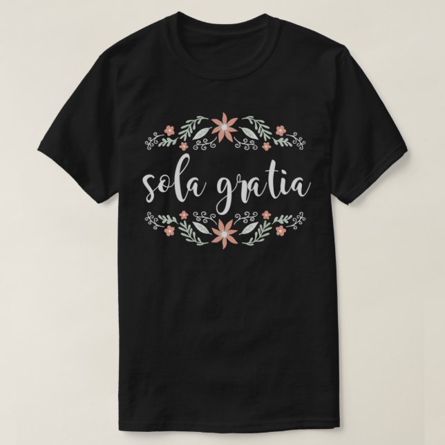 T-shirt Fleur Sola Gratia (Design devant)