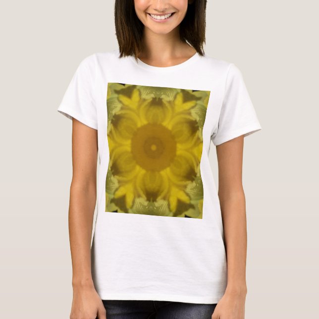 T-shirt Fleur soleil éclate dorée (Devant)
