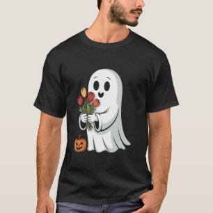 T-shirt Fleur Trick Or Treat Boo Fleuriste Floral Hallowee