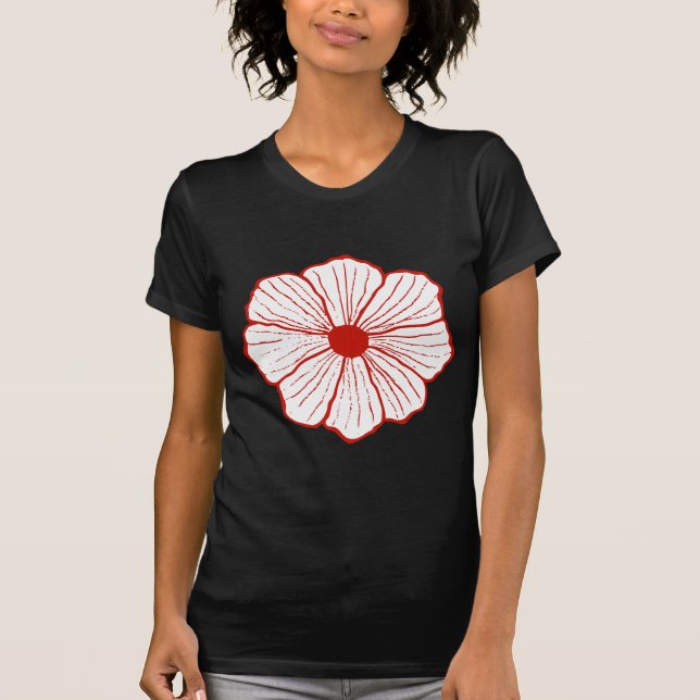 T-shirt Fleur Tropical Hawaii féminin (Devant)