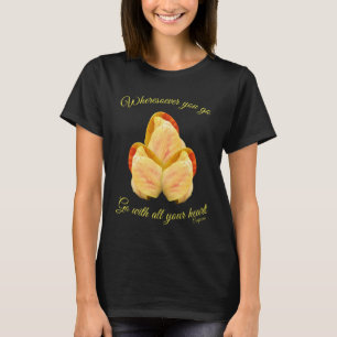 T-shirt Fleur Tulip Aller Avec Votre Coeur Inspirationnel