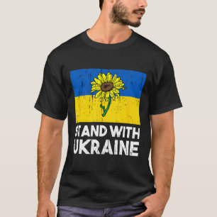 T-shirt Fleur ukrainienne Tournesol Debout avec l'Ukraine