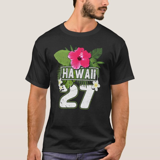 T-shirt Fleur Vacances Hawaii 27 (Devant)