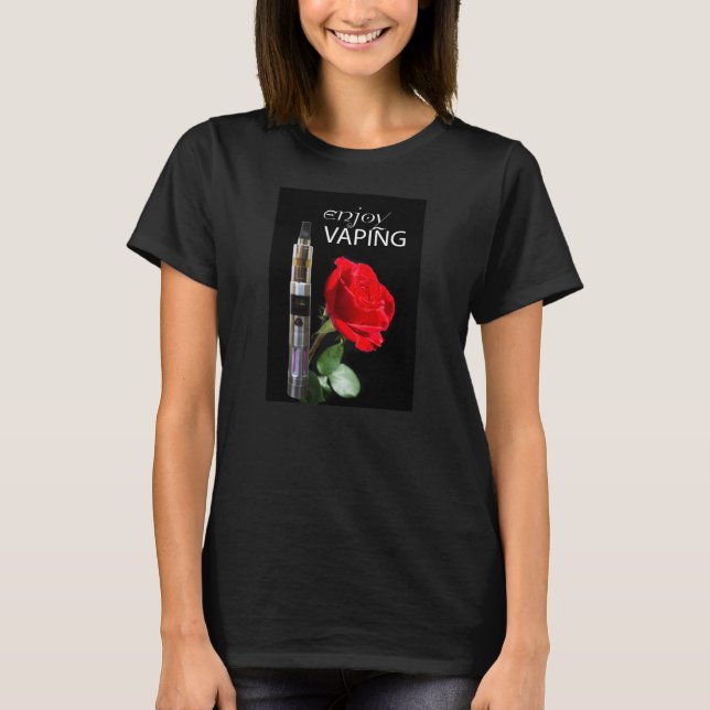 T-shirt Fleur Vapeur et rose (Devant)