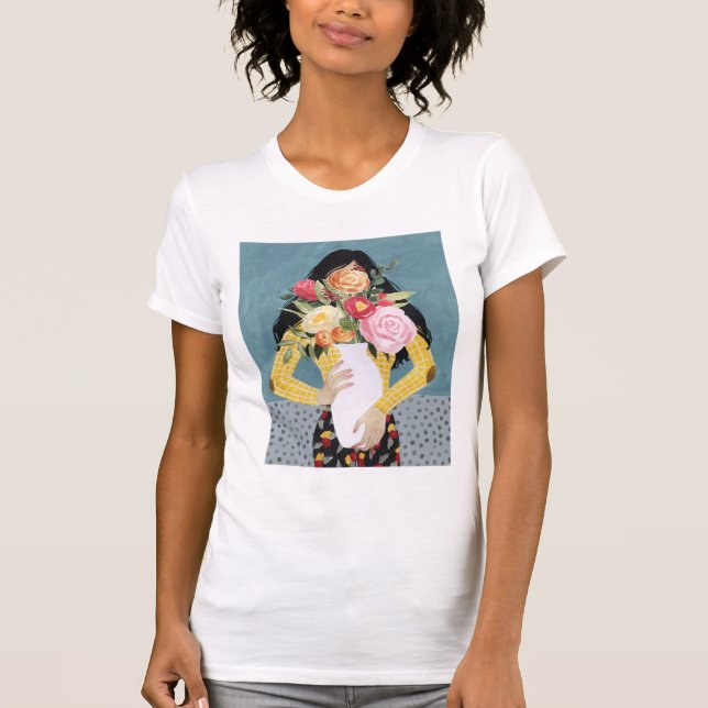 T-shirt Fleur Vase fille (Devant)