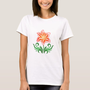 T-shirt Fleur vectorielle :
