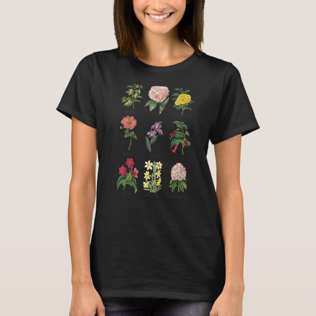 T-shirt Fleur végétale vintage (Devant)