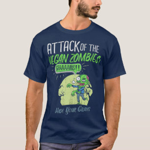 T-shirt Fleur végétarienne Mens Est Pour Zombies Go Vegan