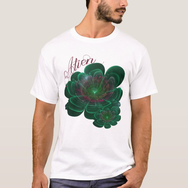 T-shirt Fleur vert Turquoise Corolla (Devant)