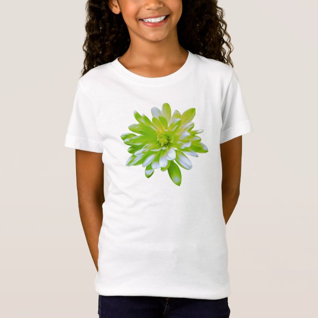 T-Shirt Fleur vert vert vert vert pâle marguerite (Devant)