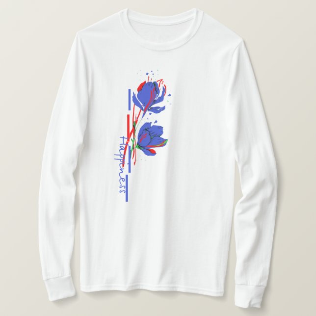 T-shirt Fleur vibrante minimale (Design devant)