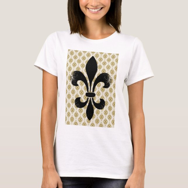 T-shirt Fleur vintage de lis (Devant)
