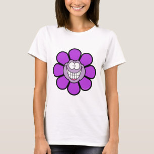 T-shirt Fleur Violette Heureuse
