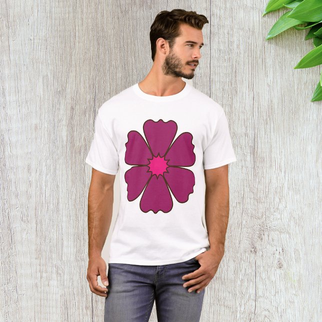 T-shirt Fleur Violette Minimal Bloom (Créateur téléchargé)