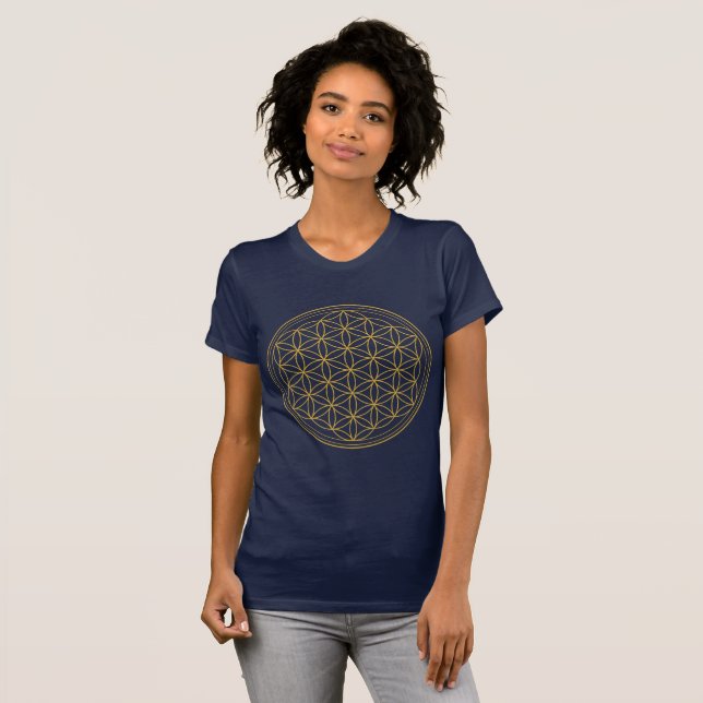 T-shirt Fleur vivant Flower of LIFE tee-shirt (Devant entier)