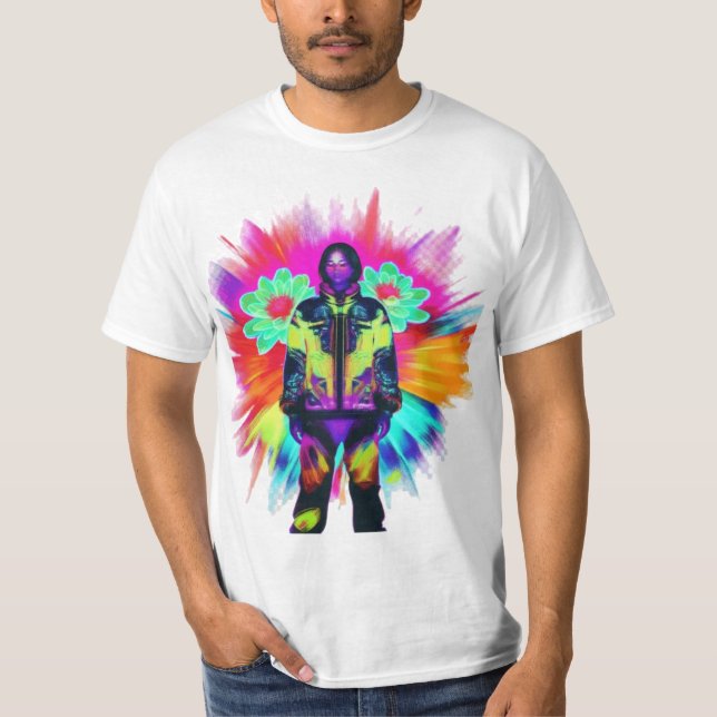 T-shirt Fleur Y2K : Techwear Rencontre La Nature Luminesce (Devant)