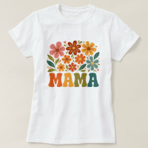T-shirt fleuri Groovy Mama - Bonne fête des Mères