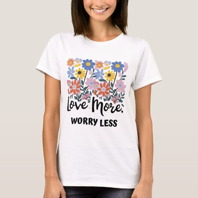 T-shirt fleuri Love More (Devant)