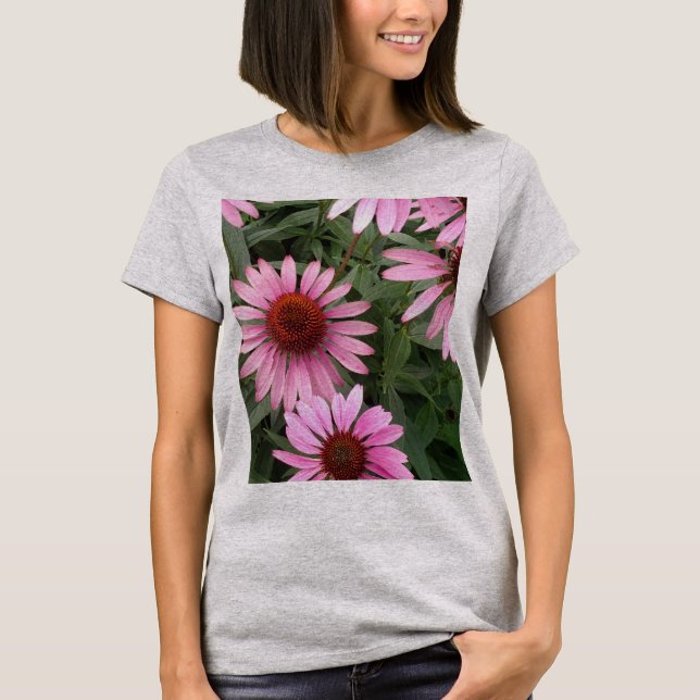 T-shirt fleuri rose (Devant)