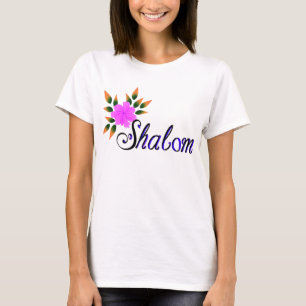 T-shirt fleuri Shalom