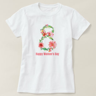 T-shirt Fleurie 8 mars, Bonne fête des femmes
