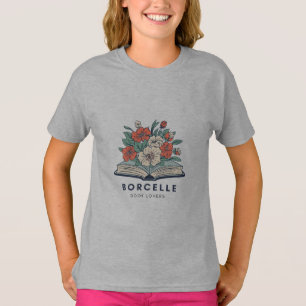 T-shirt Fleurie Livre Ouvert Littéraire