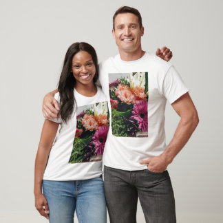 T-shirt fleurie unisexe graphique