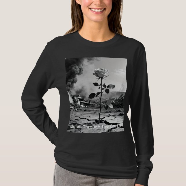 T-shirt Fleurir à travers la bataille (Devant)