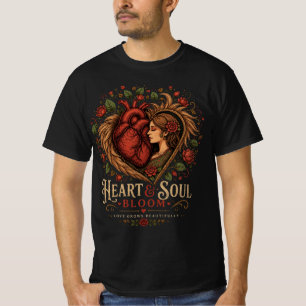 T-shirt Fleurir cœur et âme - Amour floral romanti