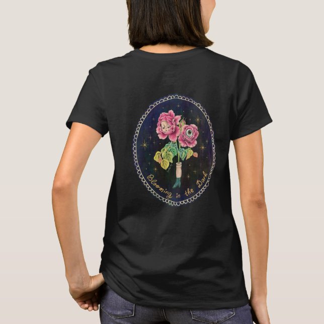 T-shirt Fleurir dans le noir  (Dos)