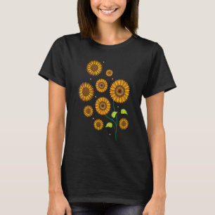 T-shirt Fleuriste Hippie Flower Gardener Vintage Sunf Jaun