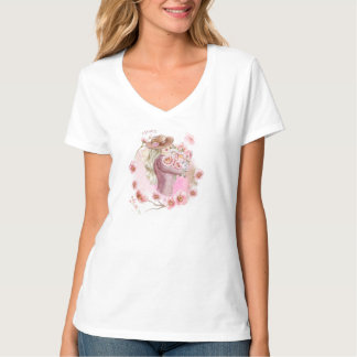 T-shirt fleurs