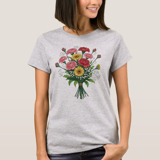 T-SHIRT FLEURS 6 (Devant)