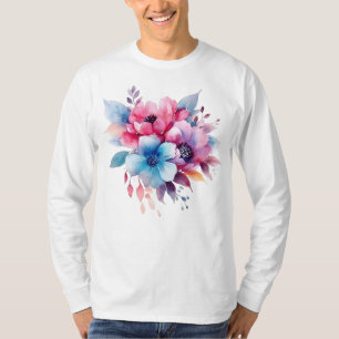 T-shirt Fleurs à l'aquarelle conception florale
