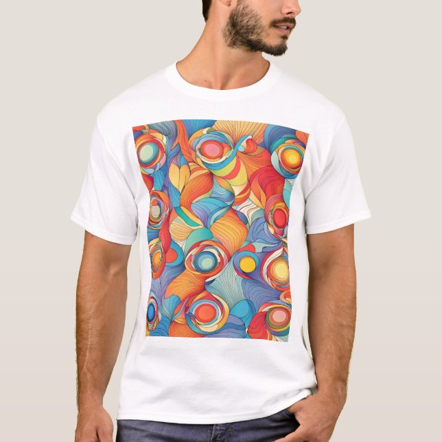 T-shirt Fleurs Abstraites (Devant)