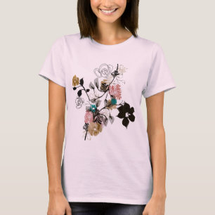 T-shirt Fleurs Abstraites Chemise