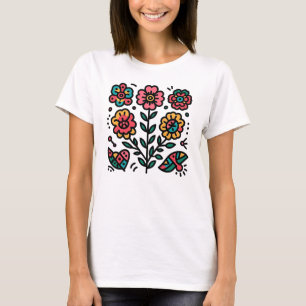 T-shirt Fleurs Abstraites florales colorées