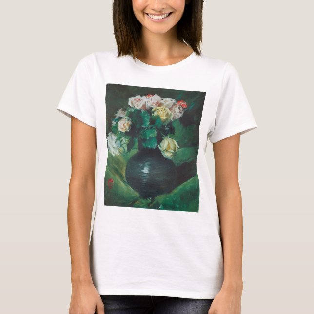 T-shirt Fleurs (alias Roses) par William Merritt Chase (Devant)