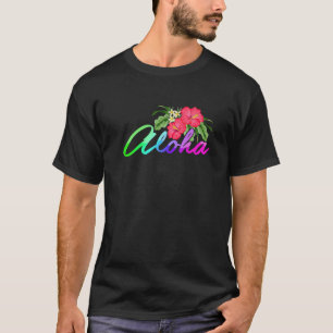 T-shirt Fleurs Amusantes Aloha Hawaiian Hawaii Beach Luau