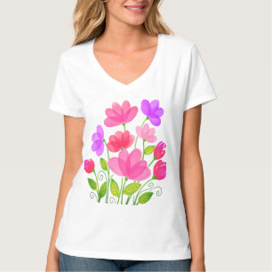 T-shirt Fleurs aquarelles Design-42704