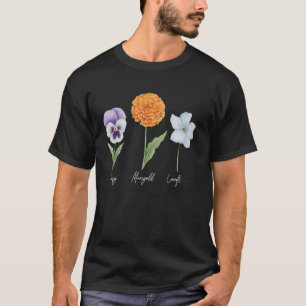 T-shirt Fleurs Aquarelles Élégantes