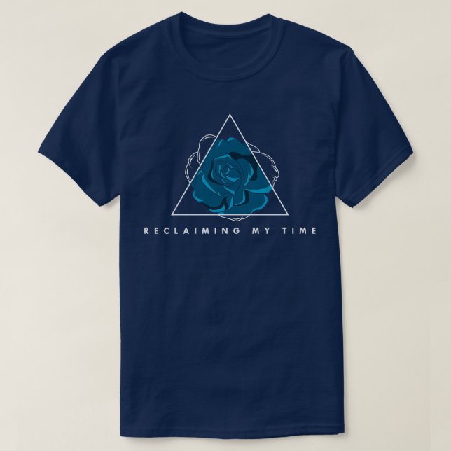 T-shirt Fleurs avec fleurs bleues 1 (Design devant)
