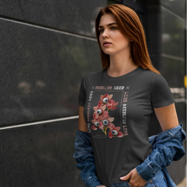 T-shirt Fleurs Avec Yeux 3D Nature (Créateur téléchargé)